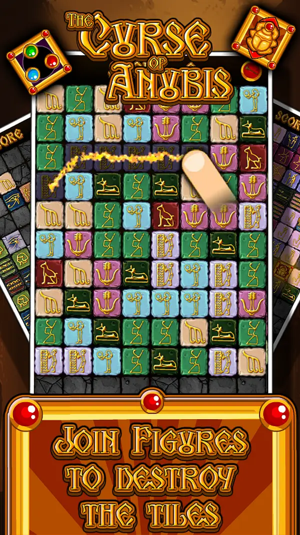 Primeira captura vertical de The Curse of Anubis, tal como aparece na ficha Google Play