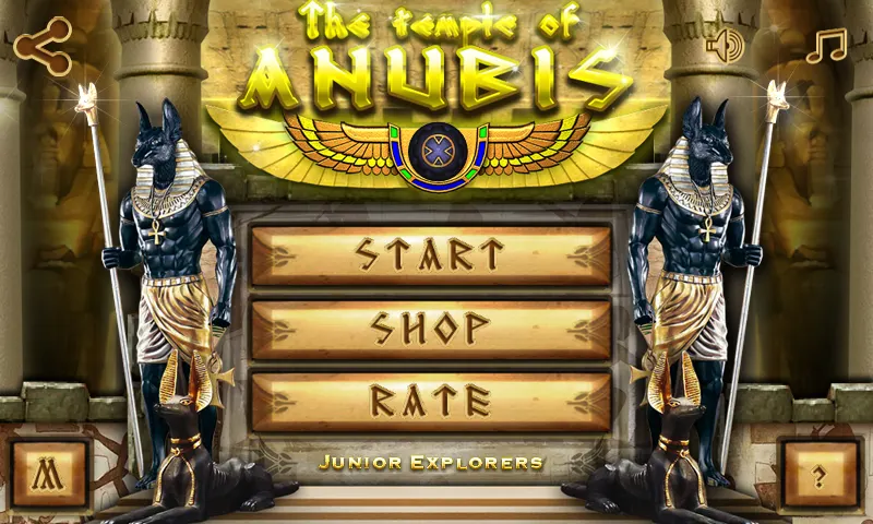 Primeira captura horizontal de Egypt Legend: Temple of Anubis, o jogo de disparar bolas